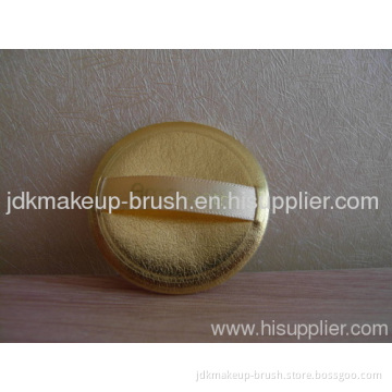 Cosmetic Flocking Powder Puff With Pu Back 